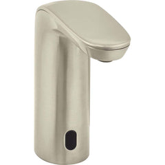 American Standard - Electronic & Sensor Faucets; Type: Sensor ; Style: Modern; Contemporary ; Type of Power: DC ; Spout Type: Low Arc ; Mounting Centers: Single Hole (Inch); Finish/Coating: Brushed; Nickel - Exact Industrial Supply