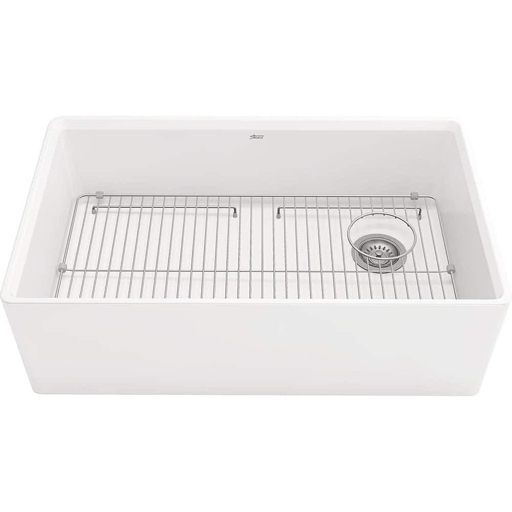 American Standard - Faucet Replacement Parts & Accessories; Type: Avery 33 x 20-Inch Fine Fireclay Undermount or Flush Mount Single Bowl Apron Front Kitchen Sink ; For Use With: Avery 33 x 20-Inch Fine Fireclay Undermount or Flush Mount Single Bowl Apron - Exact Industrial Supply