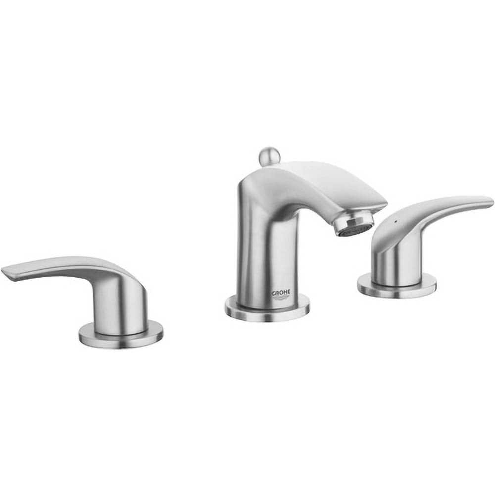 Grohe - Lavatory Faucets; Type: Widespread ; Spout Type: Low Arc ; Design: Two Handle ; Handle Type: Lever ; Mounting Centers: 8 (Inch); Drain Type: Pop-Up - Exact Industrial Supply