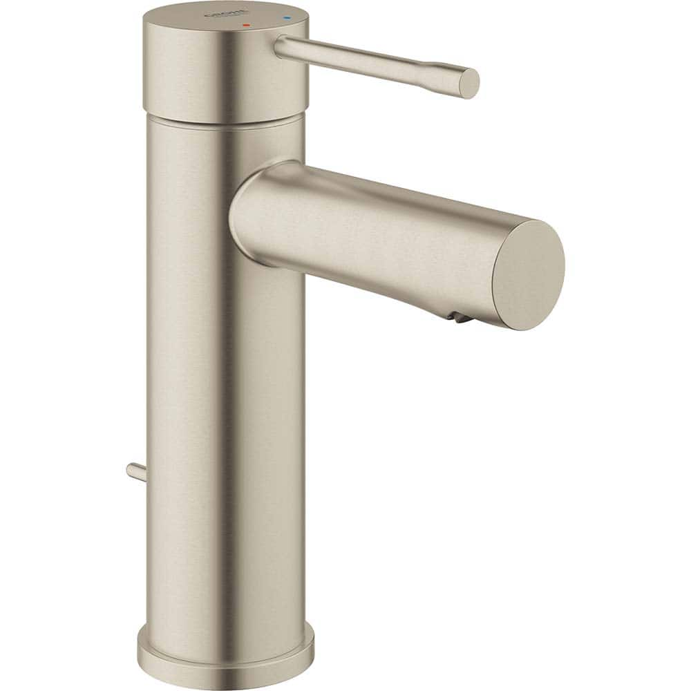 Grohe - Lavatory Faucets; Type: Deck Mount ; Spout Type: Low Arc ; Design: Lever ; Handle Type: Lever ; Mounting Centers: Single Hole (Inch); Drain Type: Pop-Up - Exact Industrial Supply