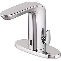 American Standard - Electronic & Sensor Faucets; Type: Sensor ; Style: Modern; Contemporary ; Type of Power: Battery ; Spout Type: Low Arc ; Mounting Centers: Single Hole (Inch); Finish/Coating: Polished Chrome - Exact Industrial Supply