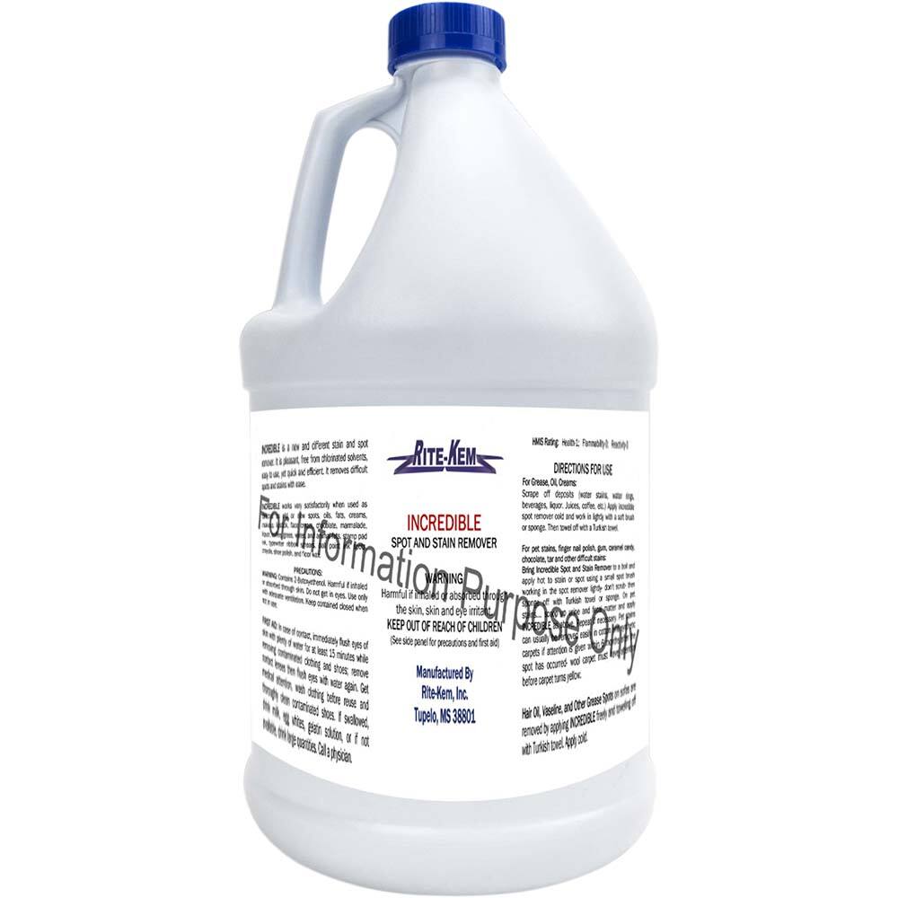 Rite-Kem - Carpet & Upholstery Cleaners Type: Spot & Stain Remover Container Size (Gal.): 1.00 - Makers Industrial Supply