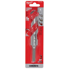 Milwaukee Tool - Rotary Drill/Hammer Drill Bits; Drill Bit Size (Inch): 1 ; Shank Type: 3-Flat ; Usable Length (Inch): 4.0000 ; Drill Bit Material: Carbide Tipped ; Flute Length (Inch): 4 ; Number of Pieces: 1.000 - Exact Industrial Supply