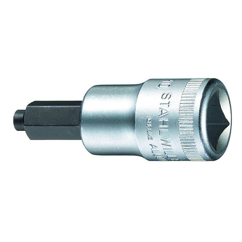 Hand Hex & Torx Bit Sockets; Socket Type: Hex Bit Socket; Hex Size (mm): 10.000; Bit Length: 20 mm; Insulated: No; Tether Style: Not Tether Capable; Material: Chrome Alloy Steel; Finish: Chrome-Plated; Overall Length (Decimal Inch): 2.3700; Non-sparking: