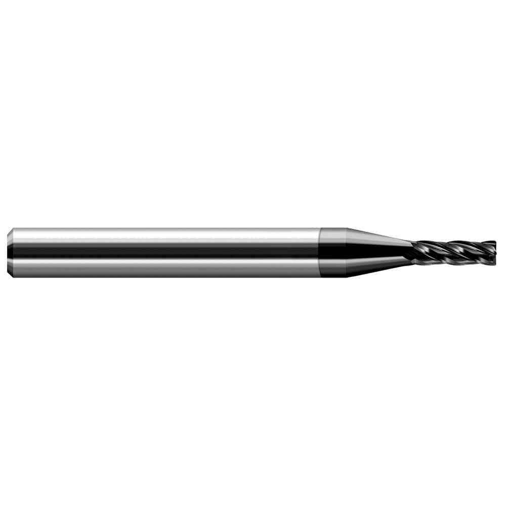 Corner Radius End Mill: 1/4″ Dia, 3/4″ LOC, 0.06″ Radius, 2 Flutes, Solid Carbide 2-1/2″ OAL, 1″ Shank Dia, Helix, Amorphous Diamond Coated, Corner Radius End, Centercutting