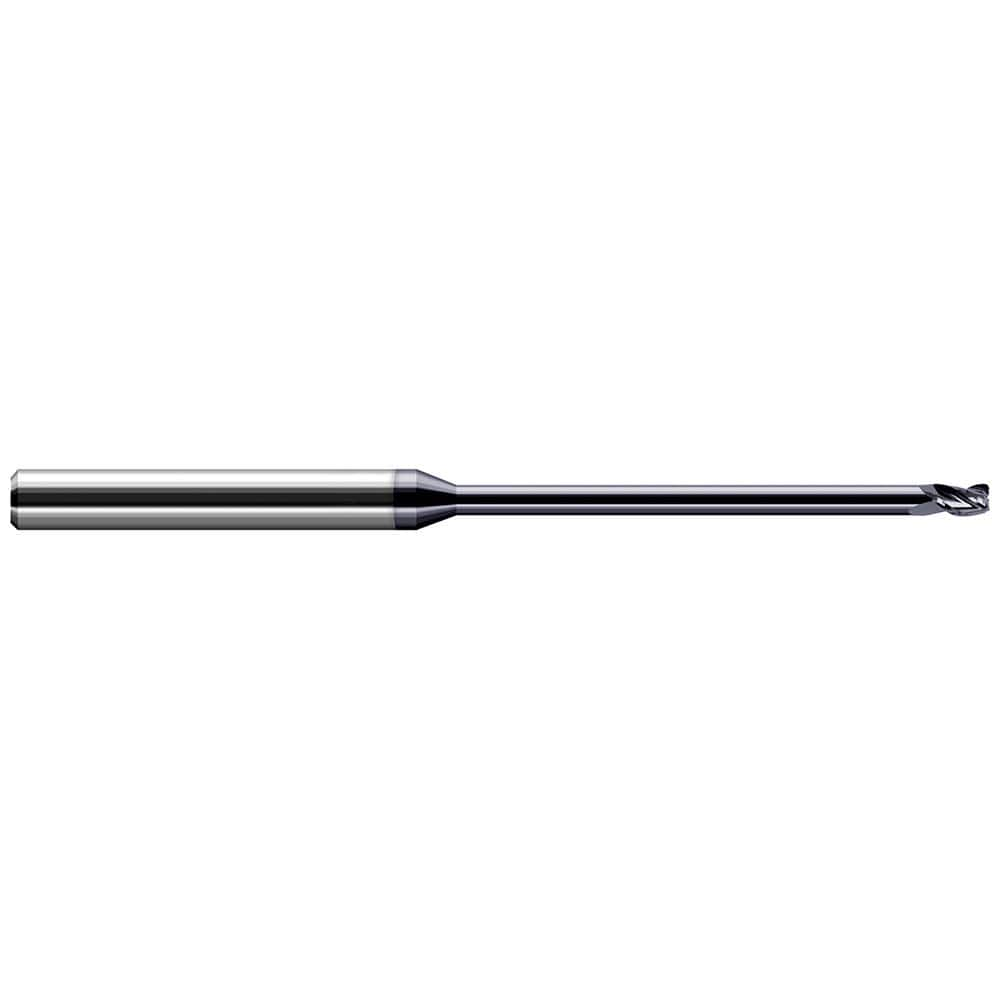 Harvey Tool - Corner Radius & Corner Chamfer End Mills; Mill Diameter (Inch): 3/32 ; Mill Diameter (Decimal Inch): 0.0930 ; End Type: Corner Radius ; Corner Radius (Inch): 1/64 ; Corner Radius (Decimal Inch): 0.0150 ; Number of Flutes: 3 - Exact Industrial Supply