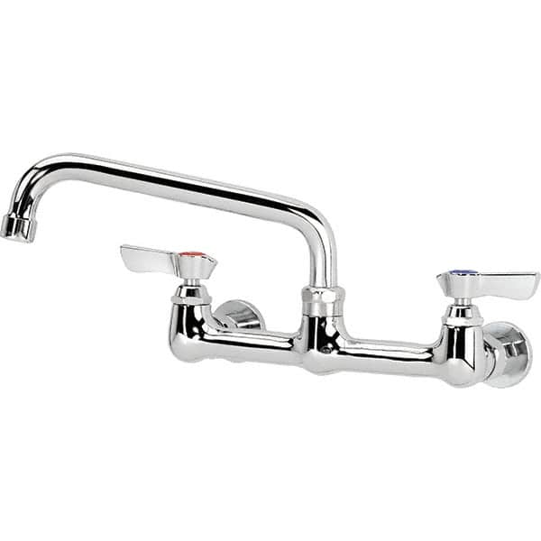 Krowne - Wall Mount, Service Sink Faucet without Spray - Two Handle, Blade Handle, Standard Spout, No Drain - Makers Industrial Supply