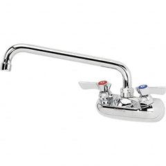 Krowne - Wall Mount, Service Sink Faucet without Spray - Two Handle, Color Coded Handle, Standard Spout, No Drain - Makers Industrial Supply