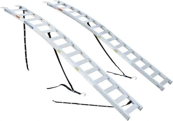 Werner - 89.03" Long x 11-1/4" Wide x 8.72" High, Aluminum Ramp Fixed Arch - 1,400 Lb Load Limit - Makers Industrial Supply