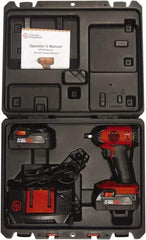 Chicago Pneumatic - 3/8" Drive 20 Volt Pistol Grip Cordless Impact Wrench & Ratchet - 2,400 RPM, 150 Ft/Lb Torque, 2 Lithium-Ion Batteries Included - Makers Industrial Supply