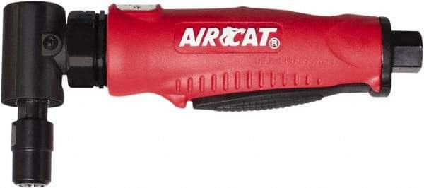 AIRCAT - 1/4" Collet, Angle Handle, Angle Air Die Grinder - 20,000 RPM, Rear Exhaust, 6 CFM, 0.5 hp, 90 psi, 1/4" Inlet - Makers Industrial Supply