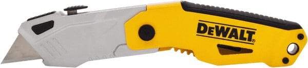 DeWALT - 1-1/4" Blade, 7-1/2" OAL, Utility Blade Folding Knife - 4-1/2" Closed Length, Metal, 3 Blades, 1 Edge - Makers Industrial Supply