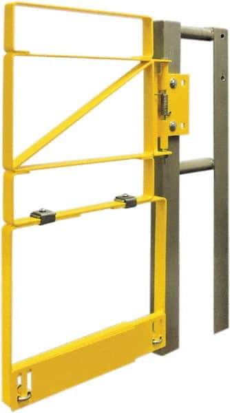 FabEnCo - Carbon Steel Self Closing Rail Safety Gate - Fits 34 to 36-1/2" Clear Opening, 25" Wide x 42" Door Height, - Makers Industrial Supply