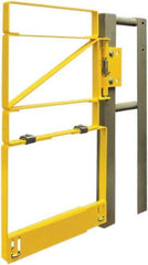 FabEnCo - Carbon Steel Self Closing Rail Safety Gate - Fits 31 to 33-1/2" Clear Opening, 25" Wide x 42" Door Height, - Makers Industrial Supply