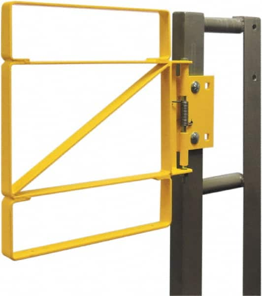 FabEnCo - Carbon Steel Self Closing Rail Safety Gate - Fits 34 to 36-1/2" Clear Opening, 25" Wide x 42" Door Height, - Makers Industrial Supply