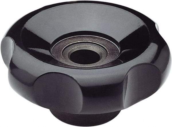 Elesa - 3.9" Head Diam, 6 Point Lobed Knob - Duroplast - Makers Industrial Supply