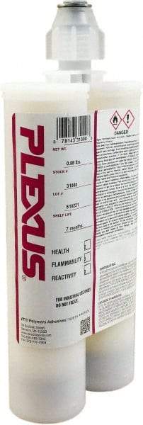 Plexus - 400 mL Cartridge Two Part Adhesive - 15 to 20 min Working Time, 60°F - Makers Industrial Supply