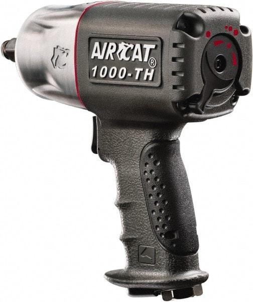 AIRCAT - 1/2" Drive, 8,000 RPM, 800 Ft/Lb Torque Impact Wrench - Pistol Grip Handle, 1,300 IPM, 8 CFM, 90 psi, 1/4" NPT Inlet - Makers Industrial Supply