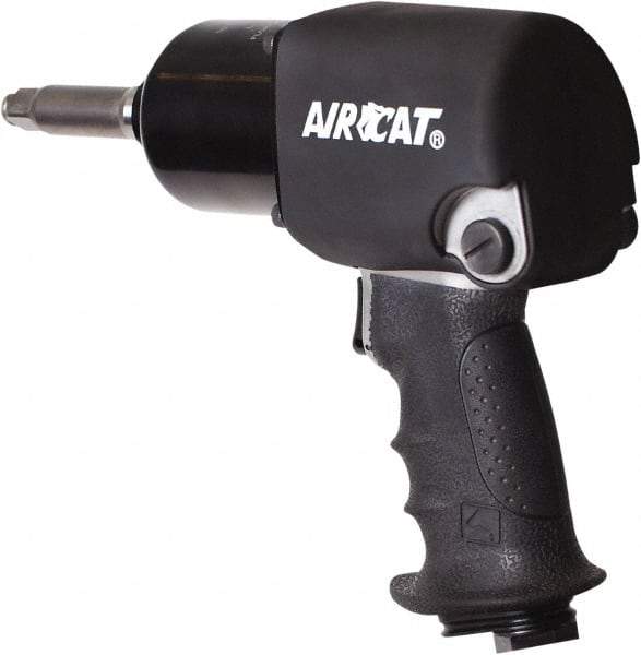 AIRCAT - 1/2" Drive, 9,500 RPM, 725 Ft/Lb Torque Impact Wrench - Pistol Grip Handle, 1,600 IPM, 8 CFM, 90 psi, 1/4" NPT Inlet - Makers Industrial Supply