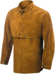 Steiner - Size 3XL, 19" Long, Cape Sleeves & Bib - Leather, Brown - Makers Industrial Supply