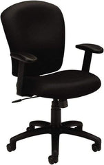 Basyx - 41" High Task Chair - 26" Wide x 34-1/2" Deep, 100% Polyester Seat, Black - Makers Industrial Supply