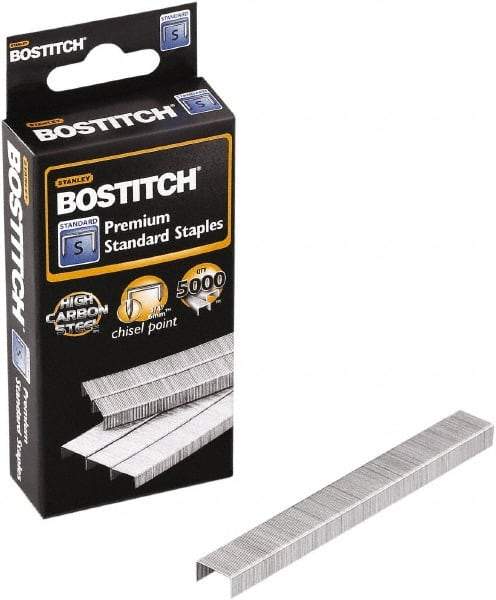 Stanley Bostitch - 1/4" Leg Length, Steel Standard Staples - 20 Sheet Capacity, For Use with All Standard Full-Strip Staplers - Makers Industrial Supply