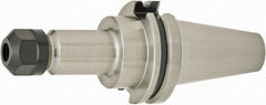 Parlec - 8.22" Projection, CAT40 Dual Contact Taper, ER16 Collet Chuck - Through Coolant - Exact Industrial Supply