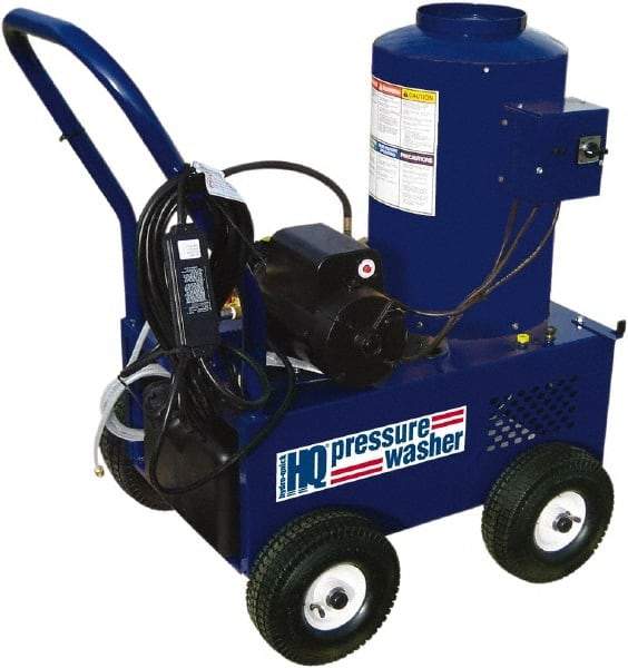 Value Collection - Electric, 25 Amp, 6 hp, 2,400 psi, 3 GPM, Hot Water Pressure Washer - Triplex Plunger, 50' x 3/8" Hose, 220 Max Volts - Makers Industrial Supply