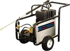 Value Collection - Gas, 13 hp, 3,500 psi, 4 GPM, Cold Water Pressure Washer - General Triplex Ceramic Plunger, 50' x 3/8" Hose - Makers Industrial Supply