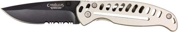 Clauss - 3" Blade, Drop Point Folding Knife - Stainless Steel - Makers Industrial Supply