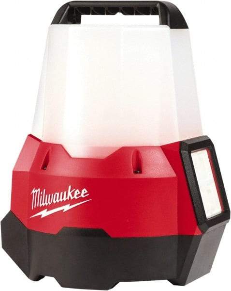 Milwaukee Tool - 18 Volts, 2200 Lumens, Cordless Work Light - Red & Black, Up to 16 hr Run Time - Makers Industrial Supply