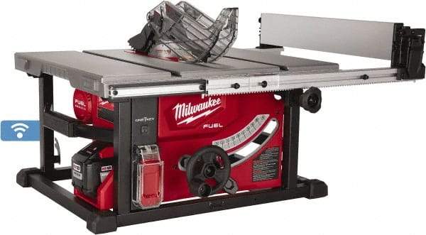 Milwaukee Tool - 8-1/4" Blade Diam, Table Saw - 630 RPM, 22" Table Depth x 22-1/2" Table Width, 18 Volts, 5/8" Arbor - Makers Industrial Supply