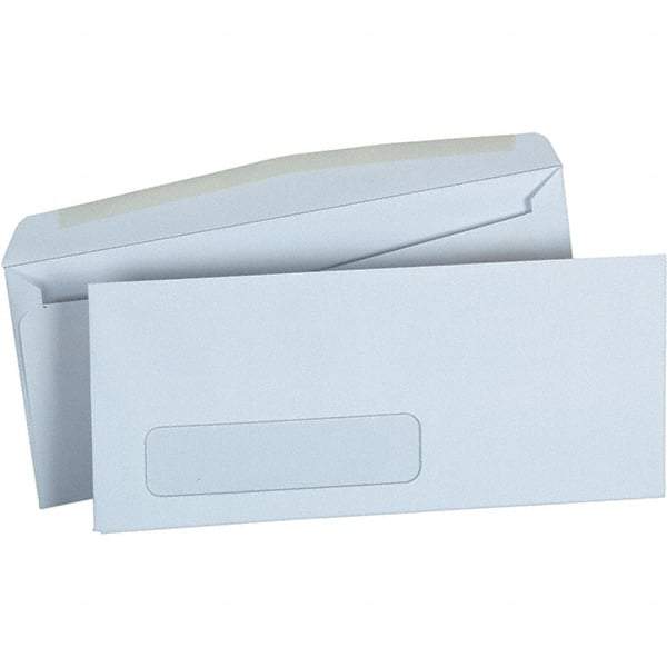 UNIVERSAL - 9-1/2" Long x 7-1/4" Wide Gummed Flap Plain White Envelope with Window - White - Makers Industrial Supply