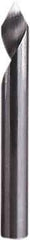 Seco - 60° Incl Angle, .118" Shank Diam, 2" OAL, 0.008" Cut Diam, Conical Engraving Cutter - 0.5906" LOC, 0.008" Tip Diam, 1 Flute, Right Hand Cut, Solid Carbide, Uncoated - Makers Industrial Supply