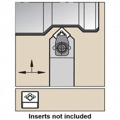 Kennametal - CSDN-MX, Neutral Cut, 0° Lead Angle, 1" Shank Height x 1" Shank Width, Negative Rake Indexable Turning Toolholder - 6" OAL, SN..X45. Insert Compatibility, Series Top Notch - Makers Industrial Supply
