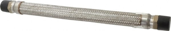 Made in USA - 18" OAL, 1" ID, 580 Max psi, Flexible Metal Hose Assembly - Makers Industrial Supply