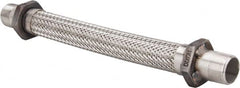 Made in USA - 18" OAL, 1-1/4" ID, 450 Max psi, Flexible Metal Hose Assembly - Makers Industrial Supply