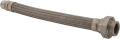 Made in USA - 18" OAL, 1" ID, 580 Max psi, Flexible Metal Hose Assembly - Makers Industrial Supply