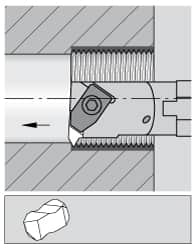 Kennametal - 3" Min Bore Diam, 16" OAL, 2-1/2" Shank Diam, A-NE Indexable Boring Bar - N. Insert, Clamp Holding Method - Makers Industrial Supply