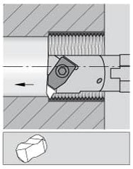 Kennametal - 2-3/4" Min Bore Diam, 16" OAL, 2" Shank Diam, A-NE Indexable Boring Bar - N. Insert, Clamp Holding Method - Makers Industrial Supply