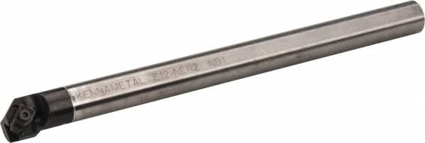 Kennametal - 1-1/8" Min Bore Diam, 10" OAL, 3/4" Shank Diam, E-NE Indexable Boring Bar - N. Insert, Clamp Holding Method - Makers Industrial Supply