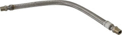 Made in USA - 24" OAL, 1/2" ID, 1,040 Max psi, Flexible Metal Hose Assembly - Makers Industrial Supply