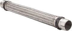 Made in USA - 24" OAL, 2" ID, 450 Max psi, Flexible Metal Hose Assembly - Makers Industrial Supply