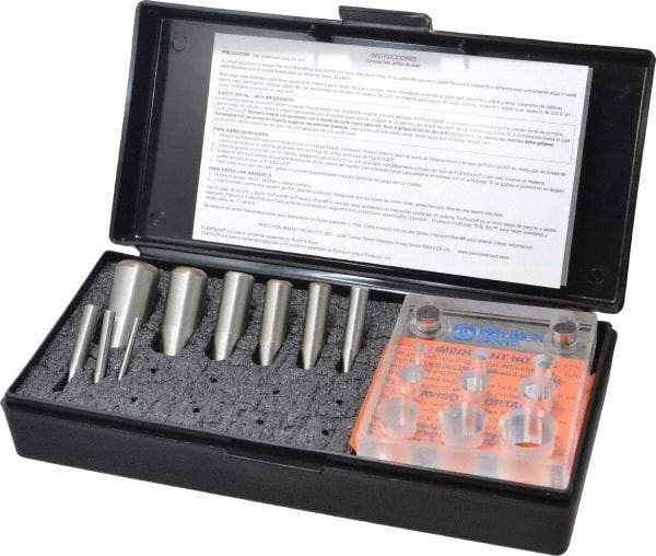 Precision Brand - 1/8 to 3/4 Inch Diameter Shim Punch and Die Set - 1/8, 3/16, 1/4, 5/16, 3/8, 7/16, 1/2, 5/8 and 3/4 Inch Diameter, 9 Piece - Makers Industrial Supply