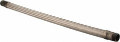 Made in USA - 36" OAL, 1-1/4" ID, 450 Max psi, Flexible Metal Hose Assembly - Makers Industrial Supply