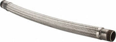 Made in USA - 36" OAL, 2" ID, 450 Max psi, Flexible Metal Hose Assembly - Makers Industrial Supply