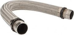 Made in USA - 36" OAL, 2" ID, 450 Max psi, Flexible Metal Hose Assembly - Makers Industrial Supply