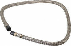 Made in USA - 36" OAL, 1/4" ID, 2,240 Max psi, Flexible Metal Hose Assembly - Makers Industrial Supply