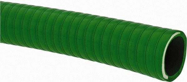 Made in USA - 3/4" Inside x 15/16" Outside Diam, PVC Liquid Suction & Discharge Hose - Green, 100' Long, 28 Vacuum Rating, 105 psi Working Pressure - Makers Industrial Supply