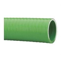 Made in USA - 1-1/2" Inside x 1-13/16" Outside Diam, PVC Liquid Suction & Discharge Hose - Green, 100' Long, 28 Vacuum Rating, 85 psi Working Pressure - Makers Industrial Supply